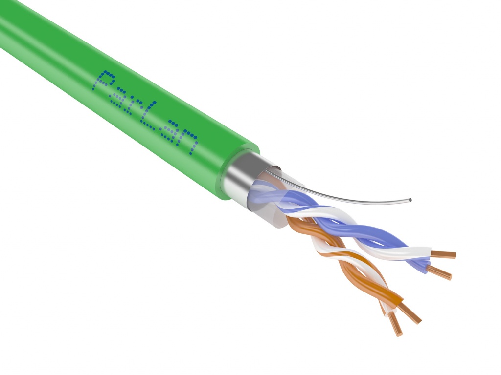 ПАРИТЕТ Кабель ParLan F/UTP Cat5e PVCLS нг(A)-LSLTx 2х2х0.52 зеленый (500м/бухта)