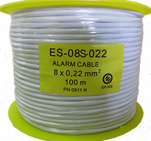 Eletec ES-08S-022 кабель слаботочный, 8х0.22мм, экран, 100м