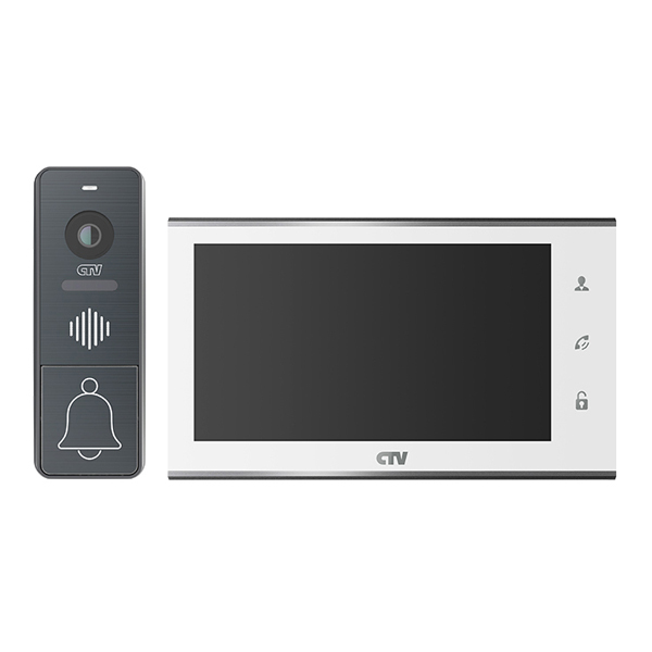 CTV-DP4707IP W (White/Graphite) Комплект IP-видеодомофона, в составе: панель CTV-D4000FHD GS, монитор CTV-M4707IP W